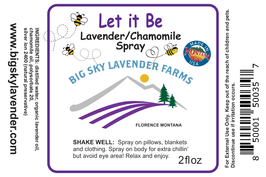 Lavender Chamomile Spray - Calming - Natural Sleep Spray