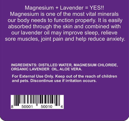 Magnesium Spray - Sore Muscles - Leg Cramps - Restless Leg - Growing Pains - Sleep